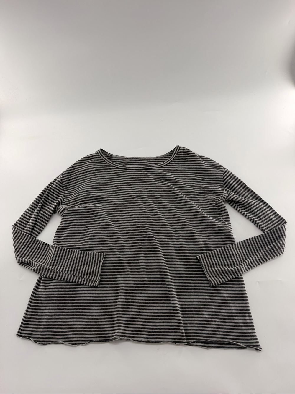 Frank & Eileen Tee Lab Grey Long Sleeve Striped Shirt Women’s Dark & Light Gray